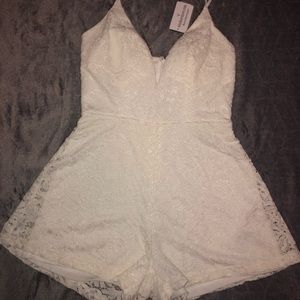White lace romper